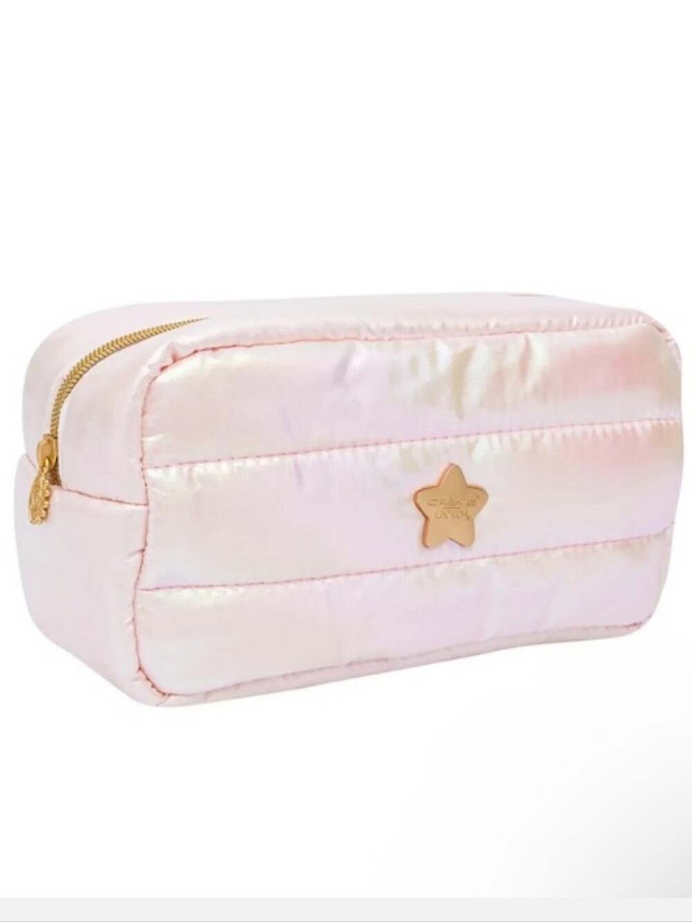 The Creme Shop X Hollywood Puffer Zip Pouch (Iridescent 🩷Pink) - Picture 3 of 6